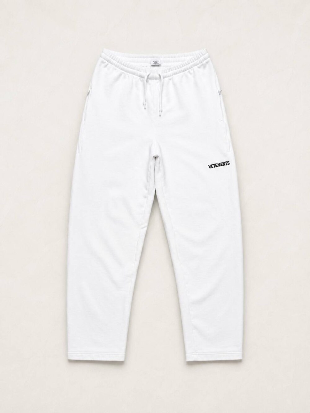 Vetements SS18 Logo White Cotton Sweatpants